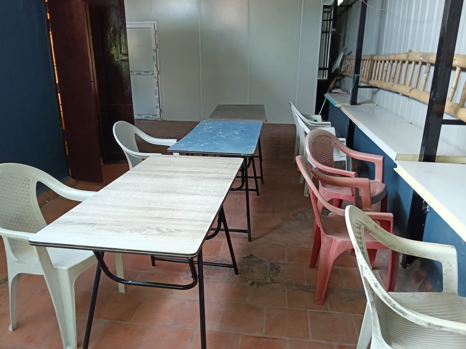 Tables and seating area